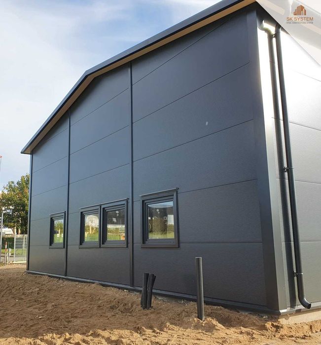 Hala 252 m2 stalowa magazyn warsztat płyta konstrukcja SK SYSTEM
