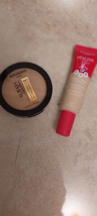 Zestaw Bourjois podkład healthy mix i puder w kamieniu