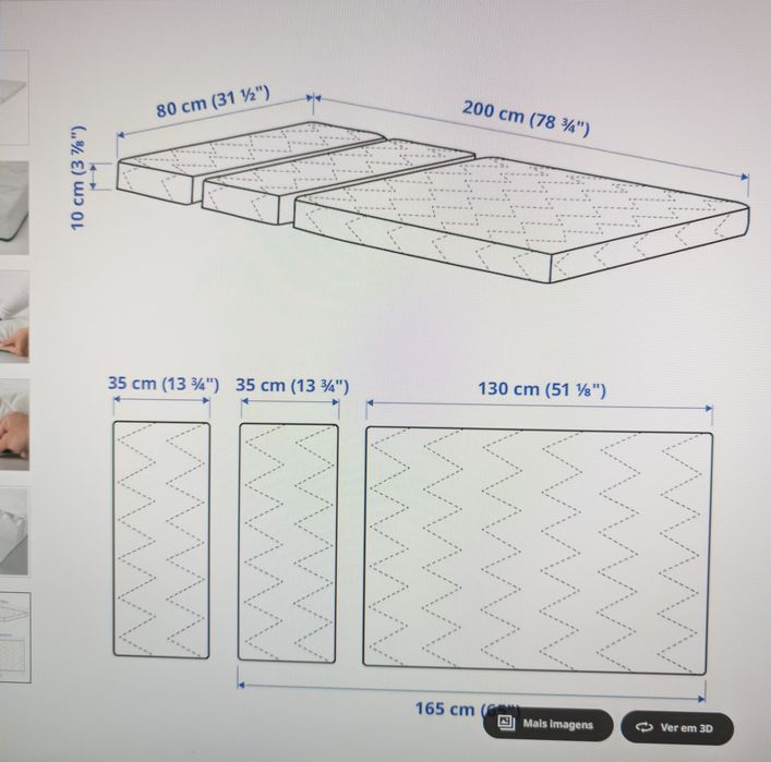 Cama IKEA com colchão