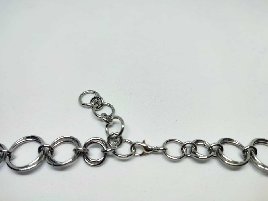 Gotycki choker chainmail – stal chirurgiczna 304, amulet planchette