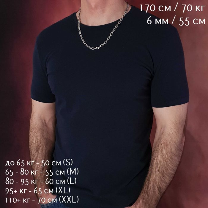 Срібний чоловічий ланцюжок цепочка якірне плетіння 50 грам 925 проба