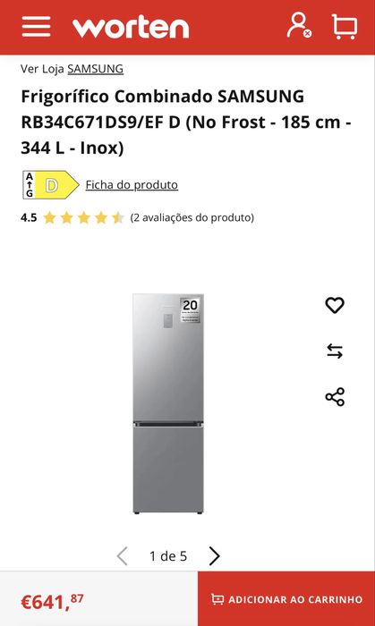 Frigorifico SAMSUNG (4 meses de uso)