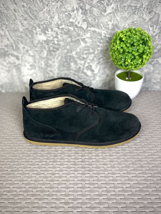 UGG ботинки 46 размер замшевые черные