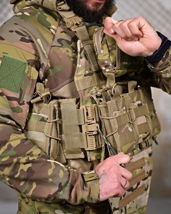 Плитоноска з напашником + Рюкзак/ мультикам плитоноска / плитоноска