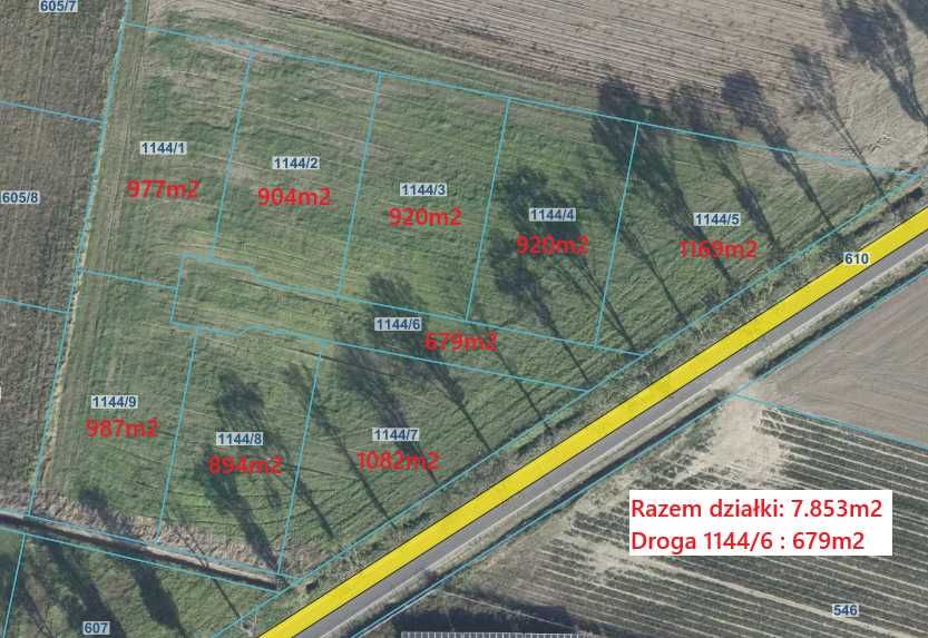 8 działek budowlanych  Gołaszyn, gmina Bojanowo, powiat rawicki