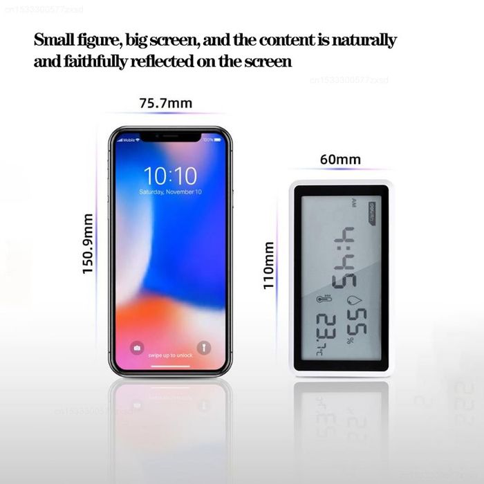 Цифровая метеостанция Deli Smart Climate с функцией настольных часов