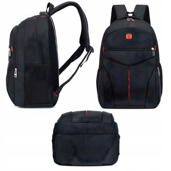 PLECAK TORNISTER MŁODZIEŻOWY szkolny turystyczny sportowy czarny uni