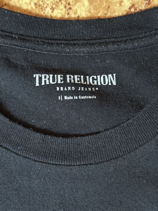 True Religion Men’s Graphic Logo Short Sleeve Shirt Black Size S