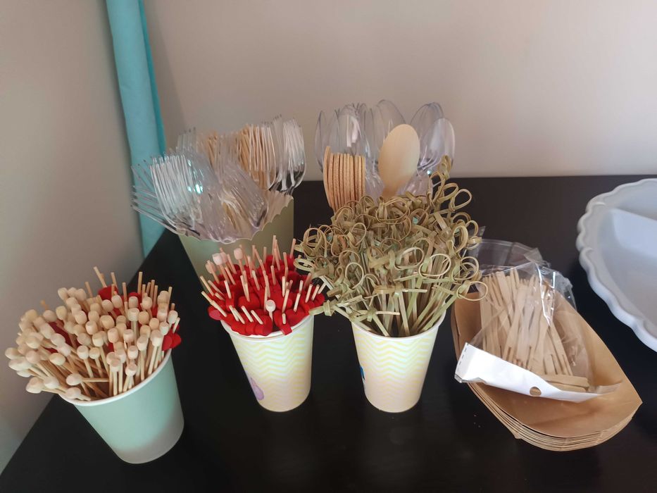 Conjunto de festa - palitos e talheres