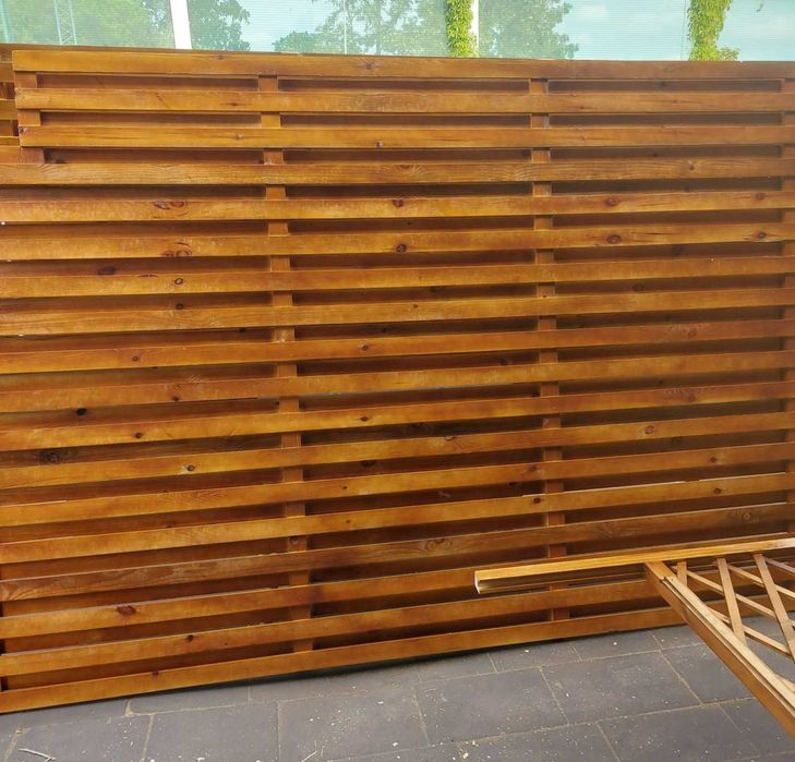 Płot lamelowy ogrodzenie na dowolny wymiar drewniany