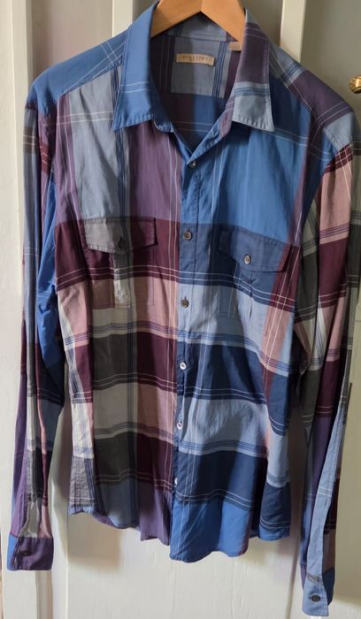 Burberry koszula L krata 100% oryg nr seryjny piękna prezent unikat