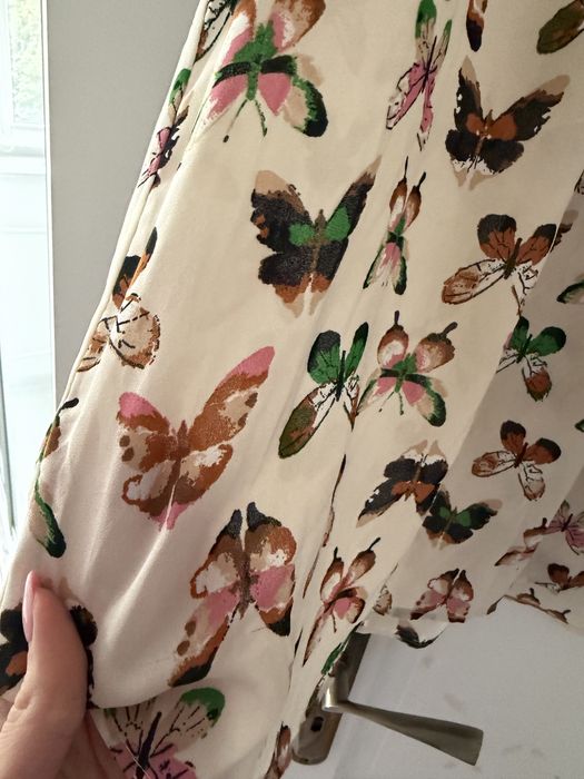 Elegancka zwiewna bluzka w motyle Holly & Whyte by Lindex rozmiar M