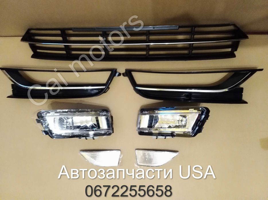 Противотуманные фары противотуманки туманки решетки Passat B7 B8 Jetta