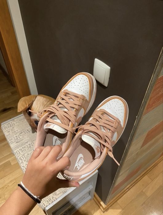 Tenis dunk rosa claro