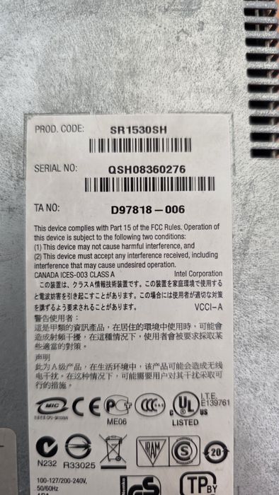 Servidor Intel Xeon Rack 1U