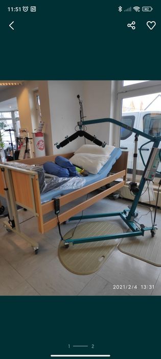 Łóżko rehabilitacyjne elektryczne Burmaier materac Transport Gratis