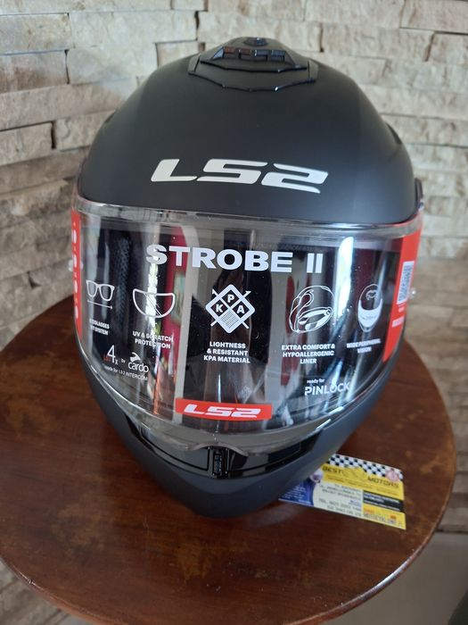 Kask szczękowy LS2 Strobe II Matt Black – Rozmiar XXL