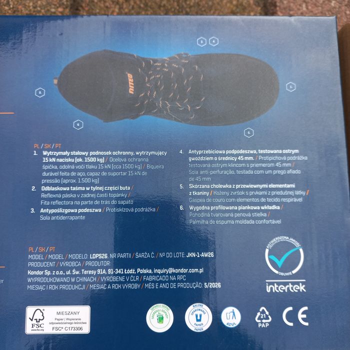 Skórzane buty robocze 43