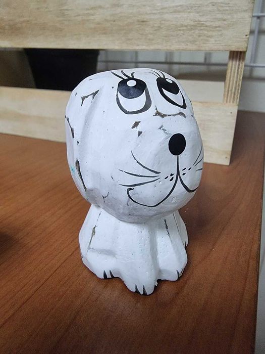 Figurki pieski kolekcjonerskie psy drewniane z drewna figurka ozdobne