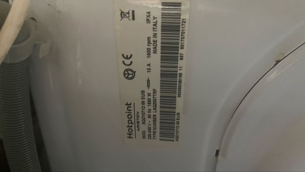 Pralko suszarka Hotpoint Ariston AQD1071D69EU/B