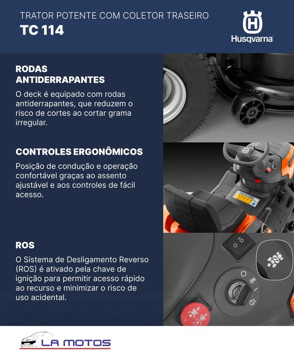 Trator de jardim Husqvarna TC 114