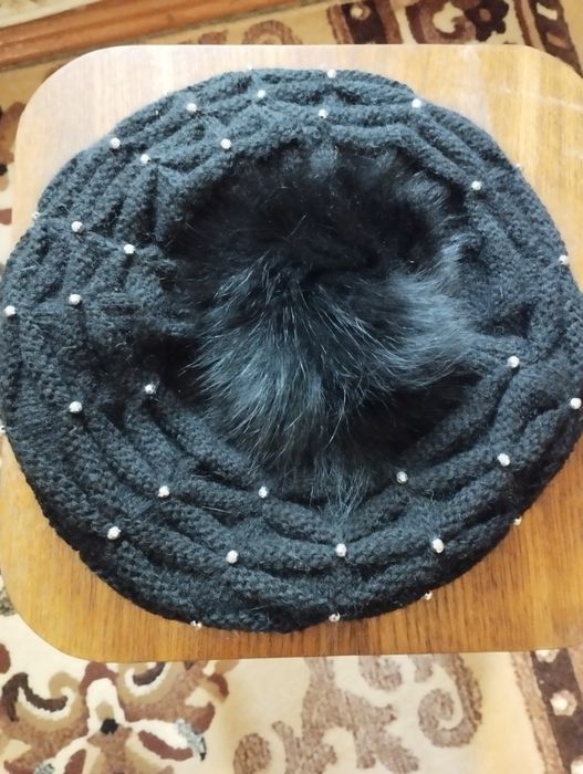 Новый зимний двойной женский берет