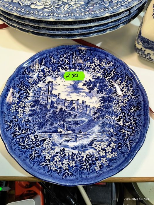 Англійський сервіз чайний синій Серія Королівські дома Британії Замки