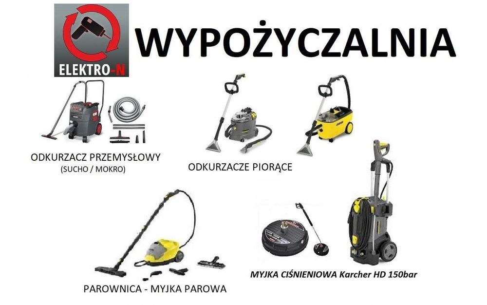 Odkurzacz Piorący Karcher Przemysłowy myjka ciśnieniowa Wypożyczalnia