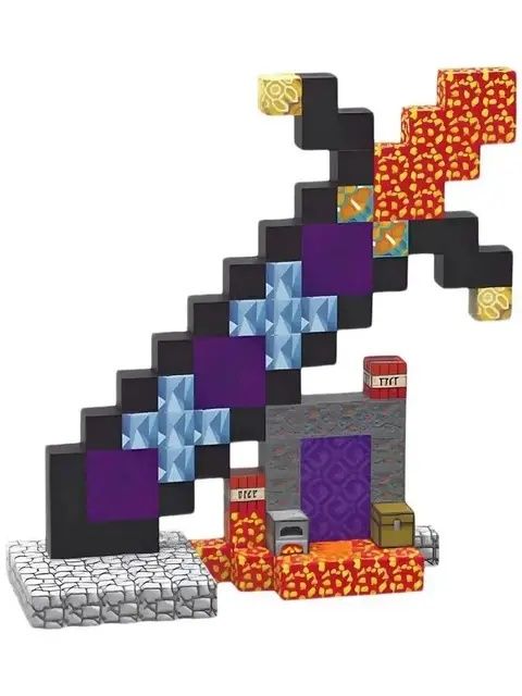 Магнітний конструктор майнкрафт Гігантський меч Minecraft на 128 детал