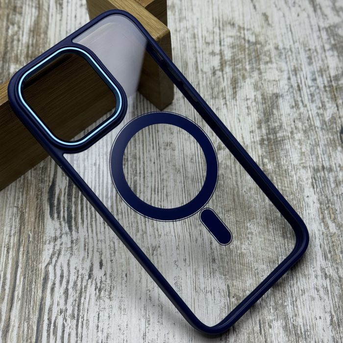 Не желтеет! Чехол Clear Metal MagSafe на iPhone 14 Pro Max/ 14 Pro/ 14 Чохол