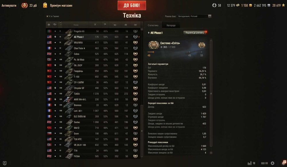 Аккаунт world of tanks