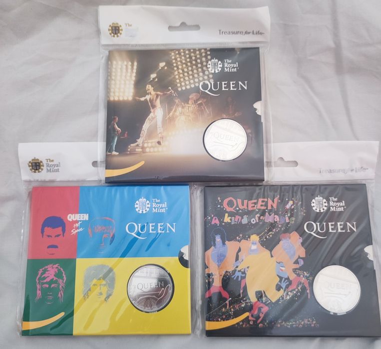 Banda Queen moedas de coleção novas