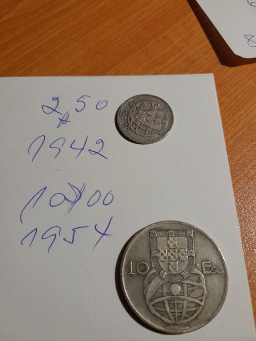 Lote grande de moedas antigas