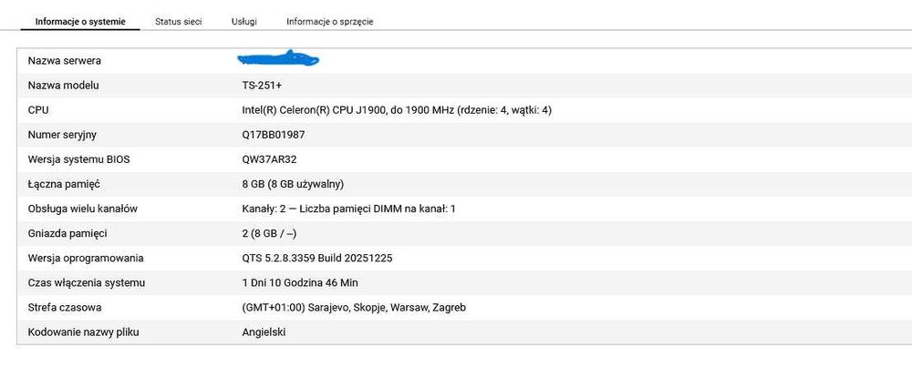 QNAP TS-251+ 8GB ram