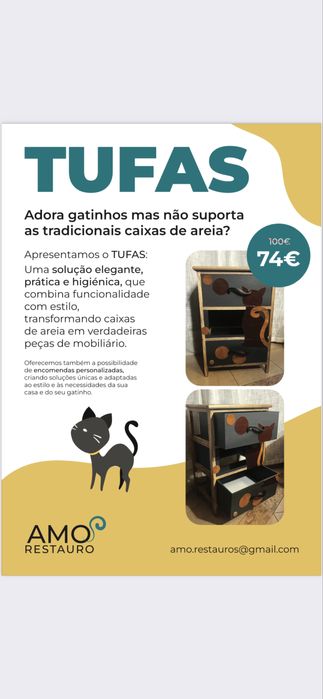 Tufas -caixa de areia gatos