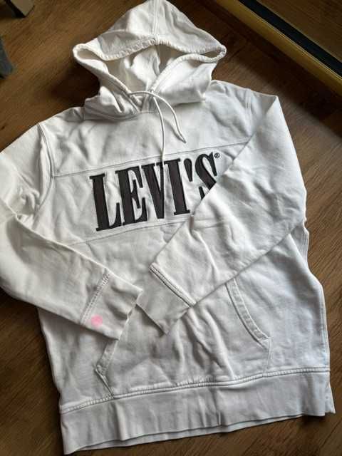 bluza z kapturem Levis, biała, roz. M