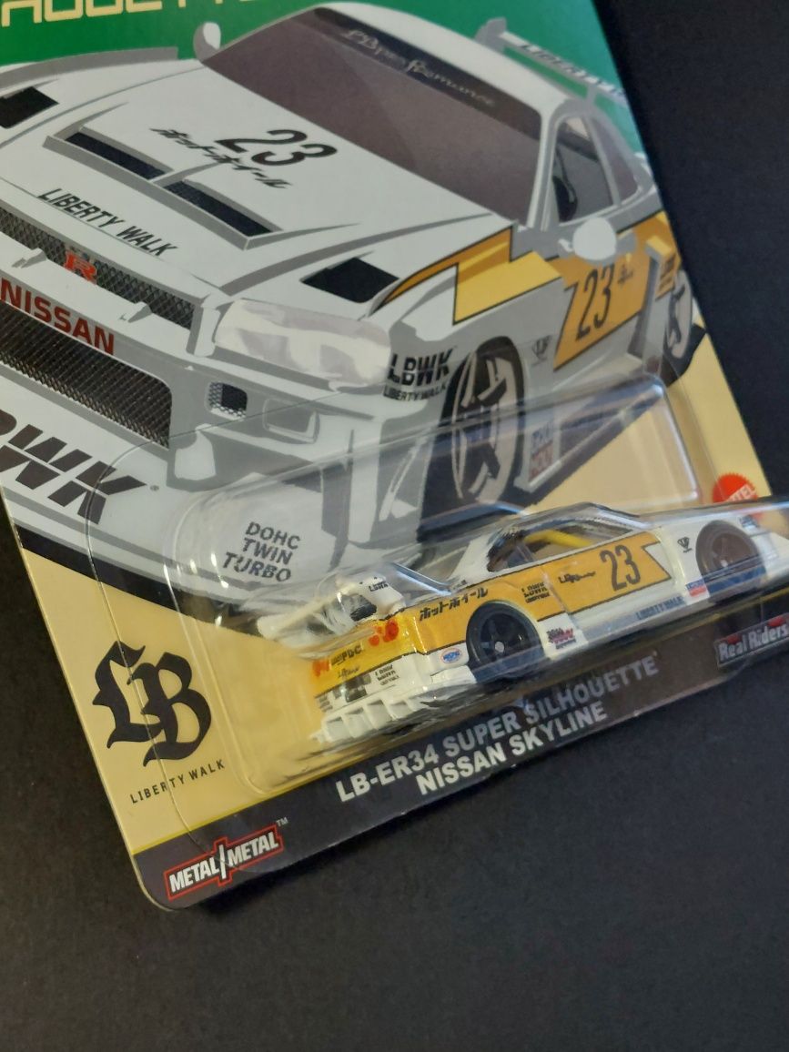 Hotwheels LBWK Nissan Skyline ER34 サイン入り Hot Wheels LB-ER34 Liberty Walk Nissan Skyline Mountain