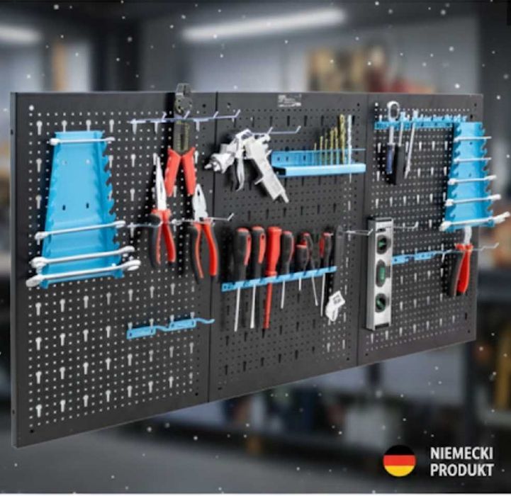 Ścianka narzędziowa warsztatowa 120 x 60 cm 3 częściowa