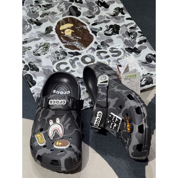 Crocs Bape | Крокси | Чорні