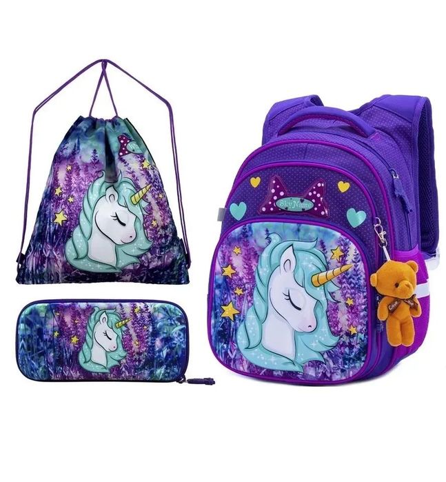 Рюкзак для девочки дівчинки winner one sky name пенал сумка для змінки