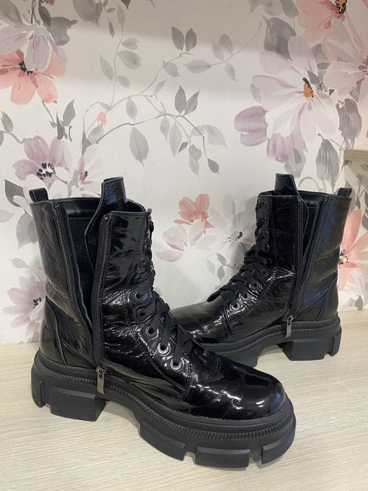 Ботинки кожа/лаковые