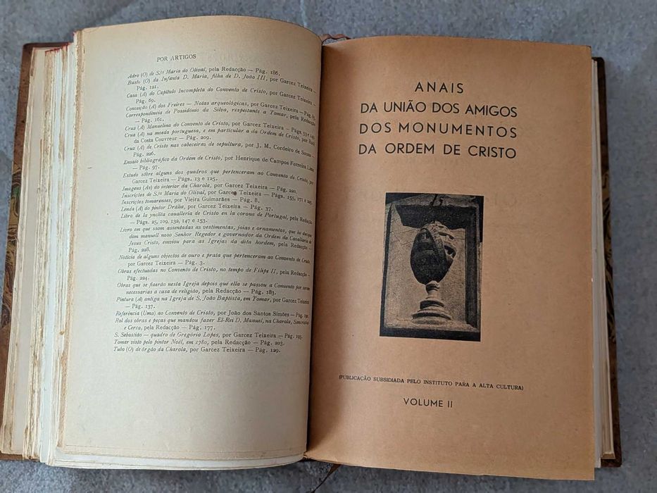ANAIS da União dos Amigos dos Monumentos da Ordem de Cristo Vol.I e II