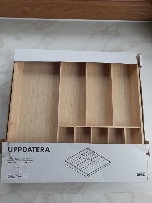 Taca na sztućce, jasny bambus 52x50 UPPDATERA IKEA