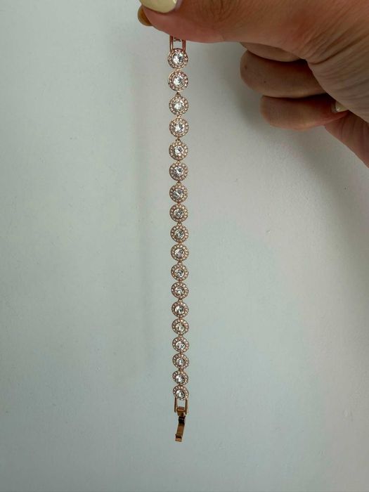 Pulseira Swarovski - Pulseira Una Angelic Lapidação redonda, Pavé, Média, Branca