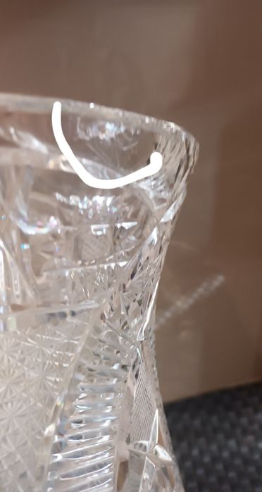 Wazon kryształowy Prl ( wady zaznaczone)