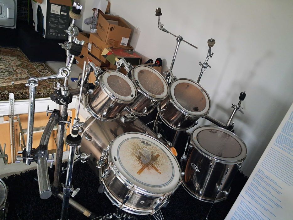 Bateria Pearl export +Rack+pratos/case+tarola extra
