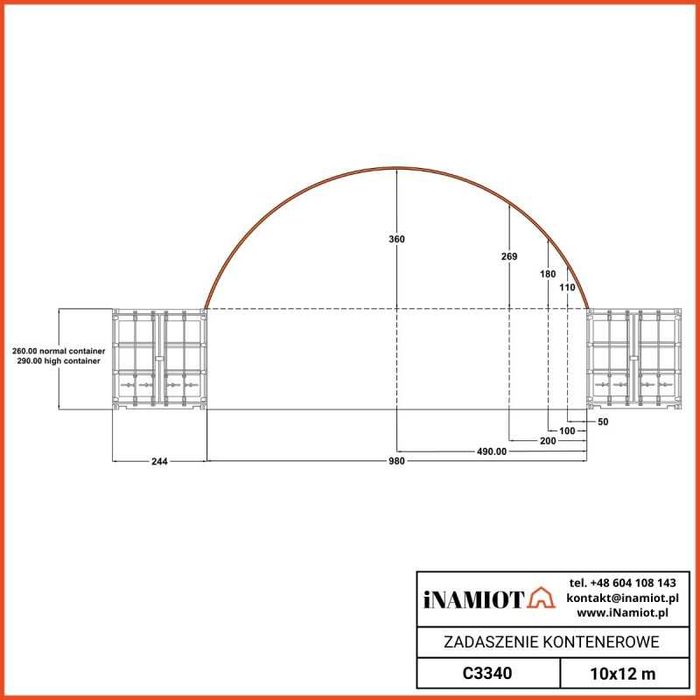 Magazyn na kontenerach 10x18 modułowe warsztat