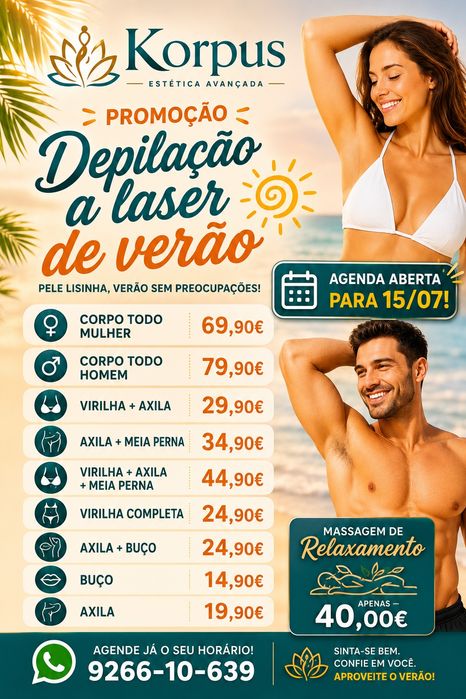 Depilação a Laser Masculina e Femininas