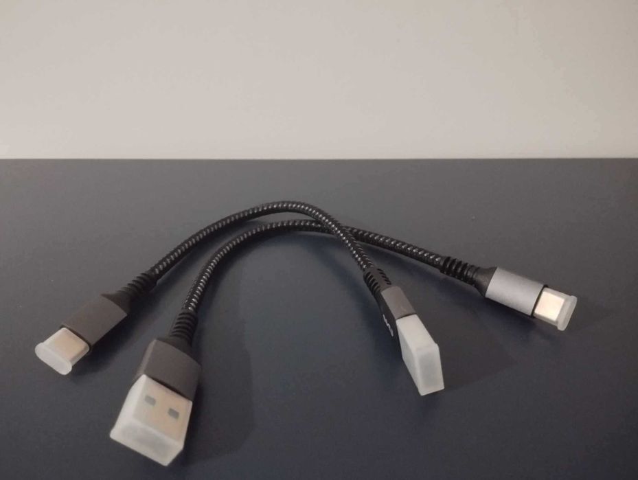 Zestaw kabli 2szt USB - USB typ C Belker 2 x 20 cm Czarne