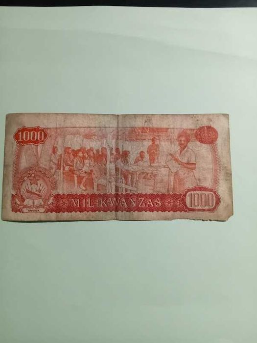 Nota Antiga Angola 1000 Kwanzas ano 1979